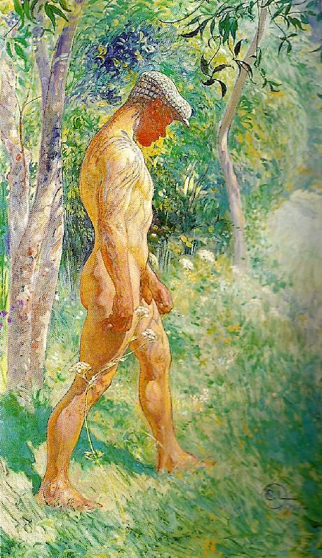 Carl Larsson manlig modell-forstudie till midvinterblot oil painting picture